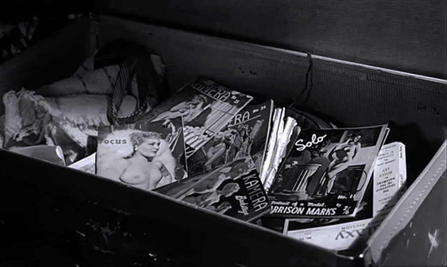 A suitcase full of vintage porn from the film The League of Gentlemen (1960)