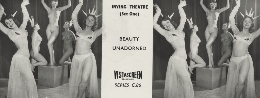 3-D VistaScreen slide The Irving Theatre Ten Views series C.86 – Beauty Unadorned