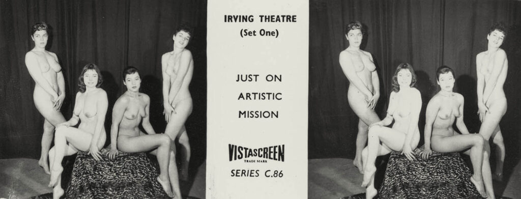 3-D VistaScreen slide The Irving Theatre Ten Views series C.86 – Just on artistic Mission