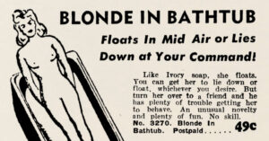 Blonde in Bathtub small ad
