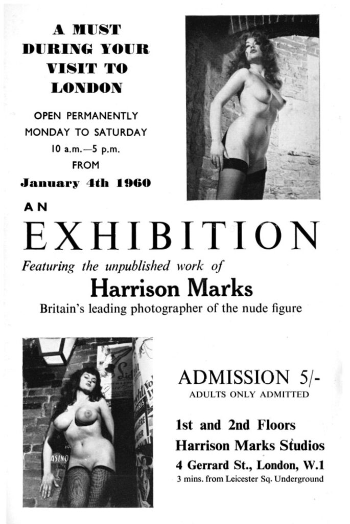 Harrison Marks Exhibition advert