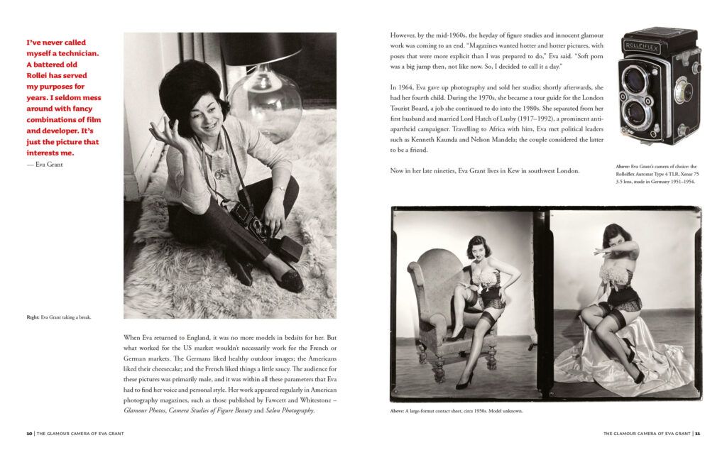 Sample spread from the book The Glamour Camera of Eva Grant